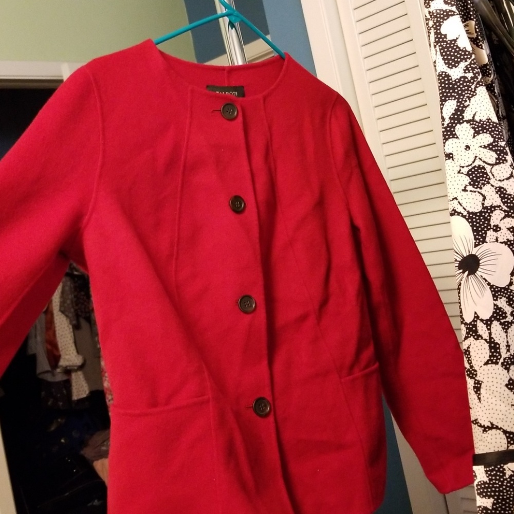 Talbots red jacket size 8